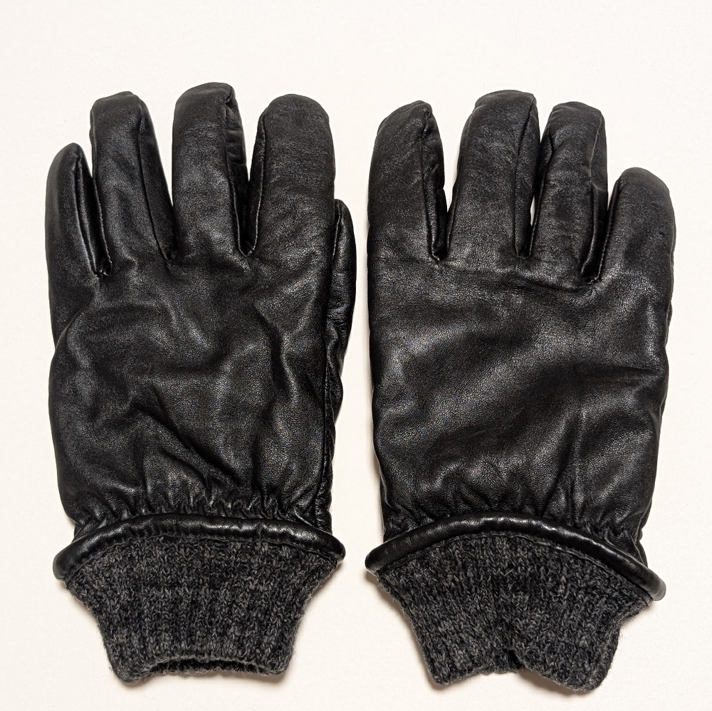Black Leather Gloves